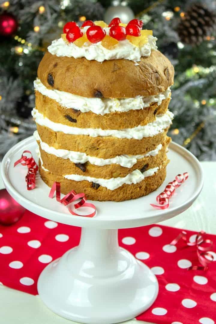 Easy Holiday Panettone Cream Cake