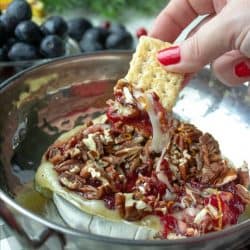 Baked Brie with Lingonberry jam