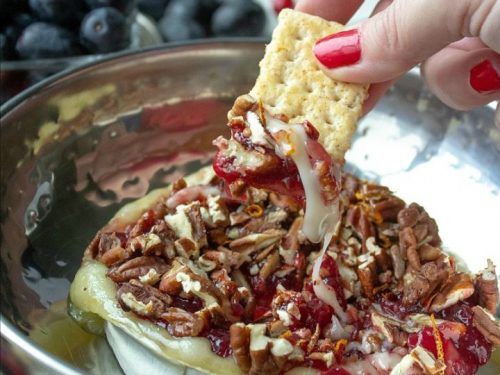 Baked Brie with Lingonberry jam