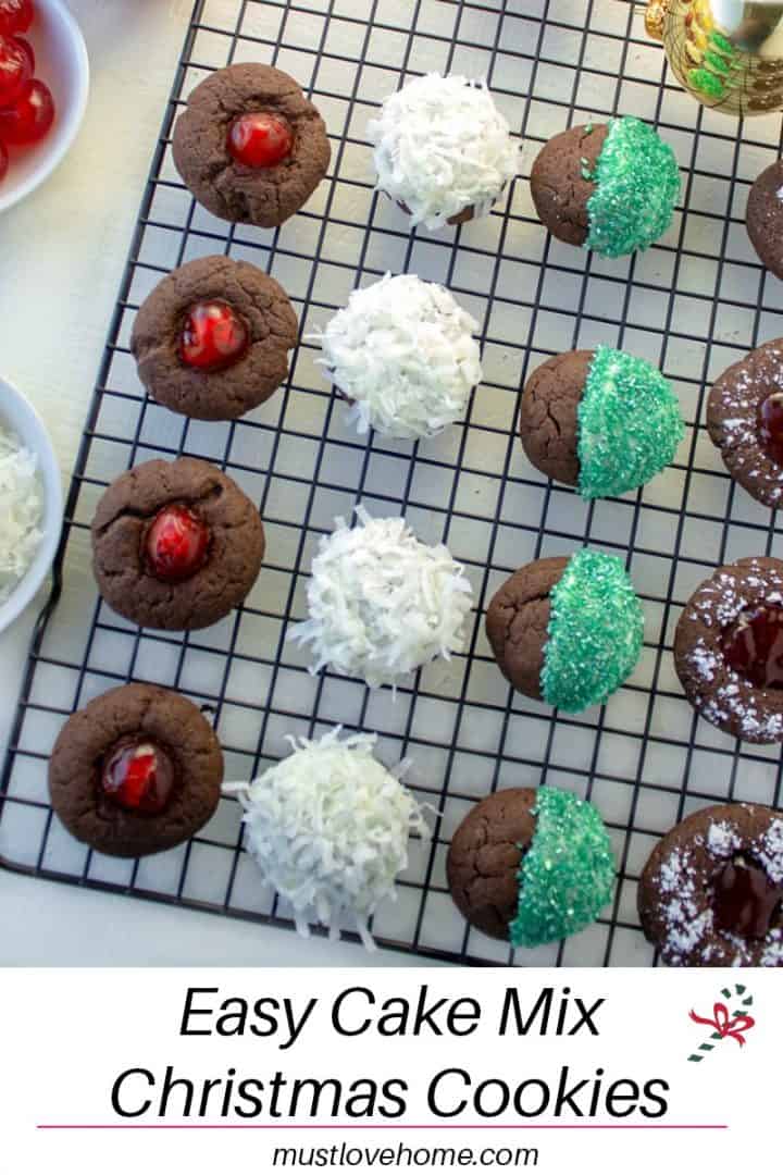 Holiday baking is simple and quick with Easy Cake Mix Christmas Cookies! Try these at your next party. Great for gift-giving and bake sales too!