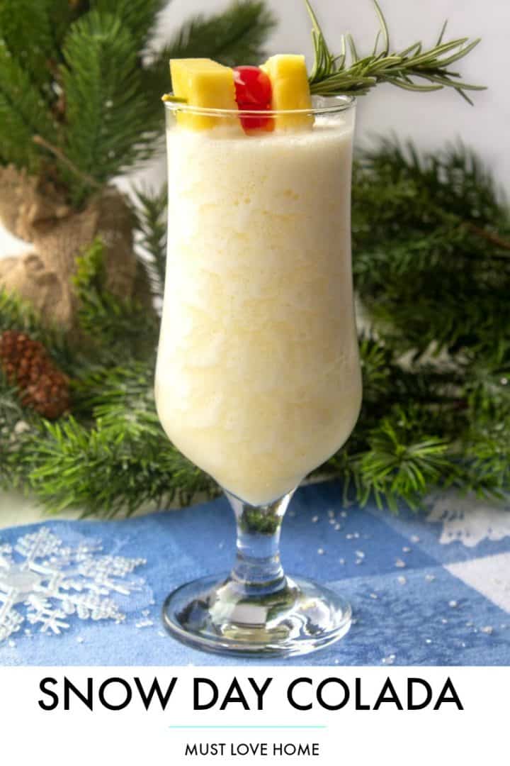 This winter cocktail is a holiday version of the classic Pina Colada. A shot of Peppermint Schnapps gives this delish drink it's frosty flair!