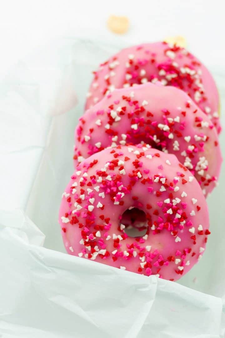 Celebrate your loved ones with fresh-baked Valentine Cherry Donuts. Easy and delicious right from your own oven!