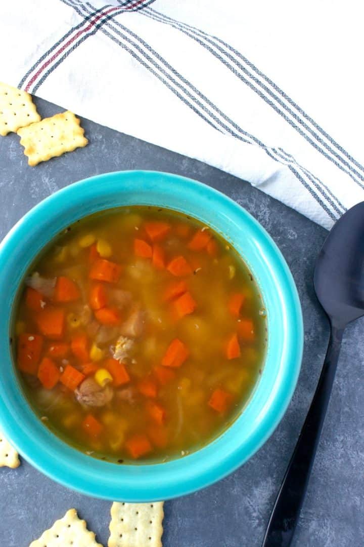 Leftover Ham and Corn Soup