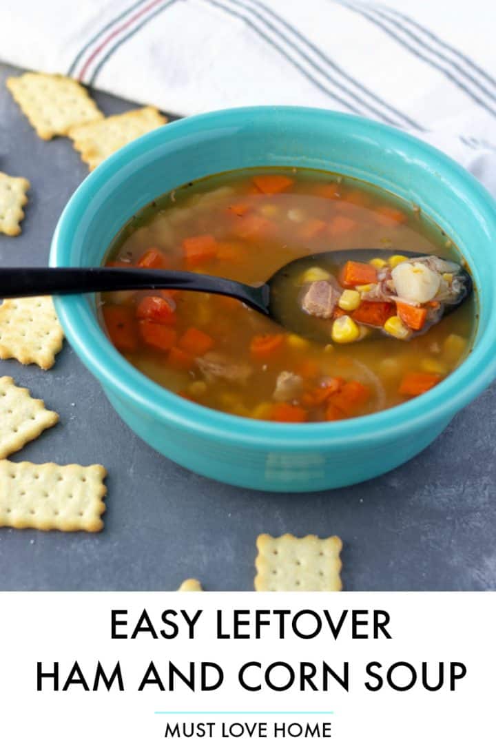 Make Leftover Ham and Corn Soup - it's the perfect use of that leftover ham from holiday dinners.