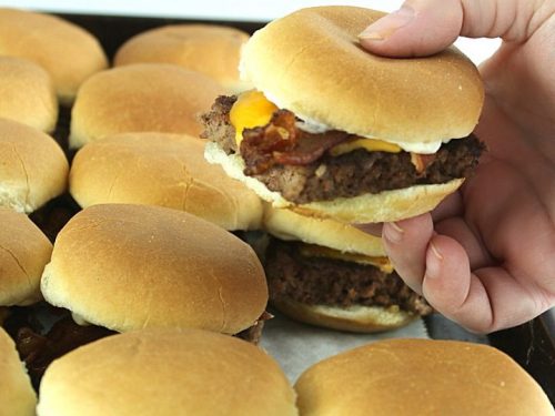 Easy Bacon Cheeseburger Slider