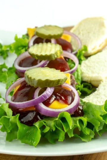 Barbecue Cheeseburger Sliders, little but loaded, are sure to please a crowd!