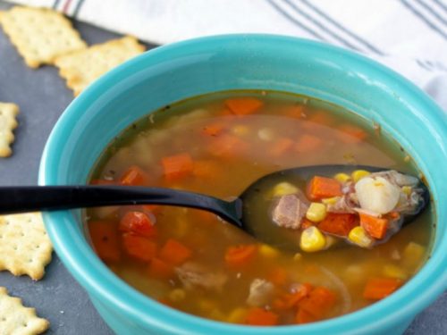 Leftover Ham and Corn Soup