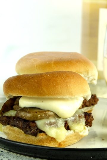 Swiss Mushroom Burger Slider with Dijon