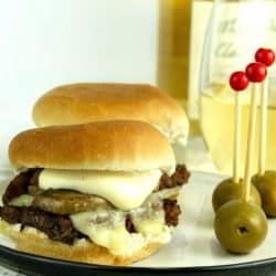 Swiss Mushroom Burger Sliders with Dijon Sauce