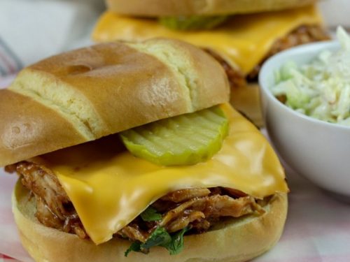 Quick and easy, these Tasty Barbecue Chicken Sliders will be ready in a jif!