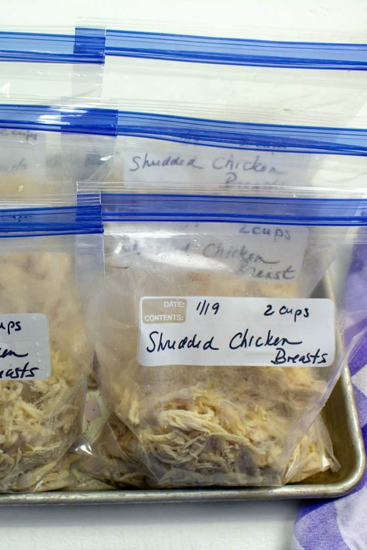 Make slow cooker shredded chicken breasts for an easy meal starter!