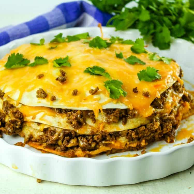 Slow Cooker Beef Taco Stack – Must Love Home