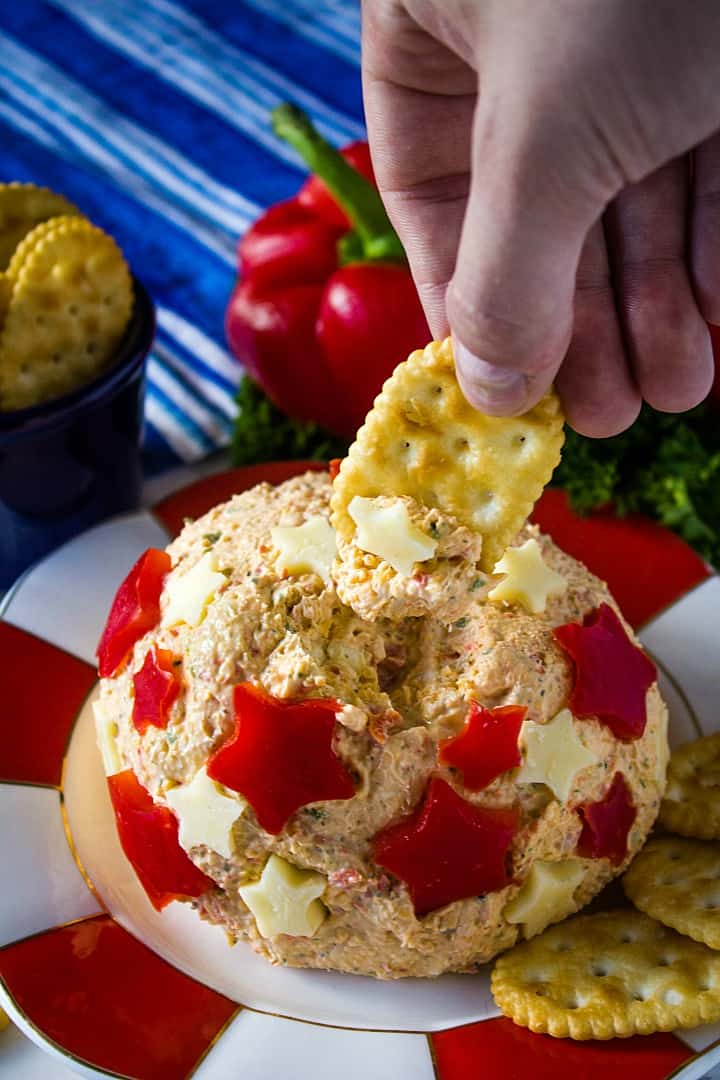 Easy Patriotic Ranch Cheese Ball - Must Love Home