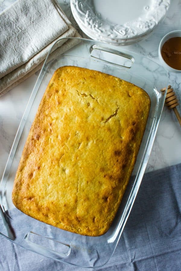 Cream Cheese Jiffy Cornbread -with cornbread mix, cream cheese and creamed corn, this cornbread recipe is a quick and easy family favorite.