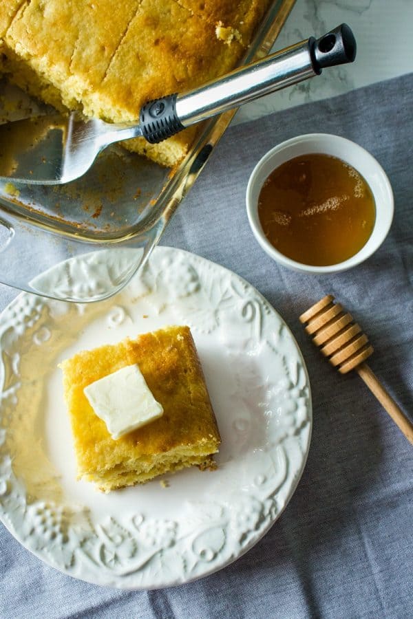 Cream Cheese Jiffy Cornbread -with cornbread mix, cream cheese and creamed corn, this cornbread recipe is a quick and easy family favorite.