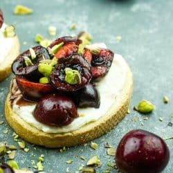How to make Balsamic Cherry Crostini with Pistachios