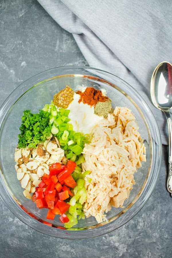 Ingredients to make best ever chicken salad.