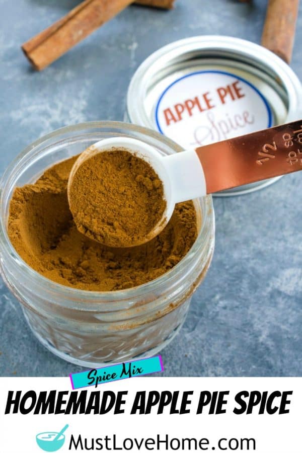 Make this delicious Apple Pie Spice blend to add amazing flavor to your baked goods. It's an easy recipe using 4 pantry ingredients.