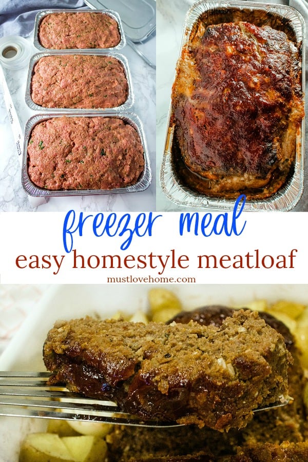 Homestyle Meatloaf is pretty much total comfort food - right from your freezer. It's deliciously easy to mix and tastes just like Grandma used to make. #mustlovehomecooking