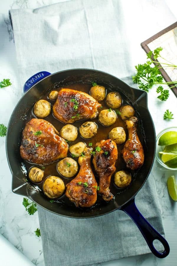 Freezer Meal Sweet and Spicy Chicken - just mix the sauce in the bag, and when thawed you have marinated, saucy, spicy chicken legs and thighs. Great for wings too!