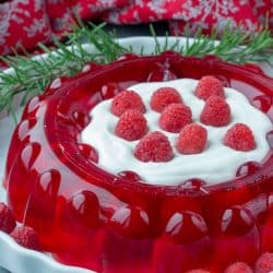 Try Low Carb Cream Filled Raspberry Jello recipe for a delicious sugar free dessert or side dish. Perfect for your holiday table, picnics and parties!