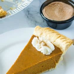 Make Ahead Pumpkin Pie let's you get a jump on Thanksgiving baking, freeing up time and oven space. Pie can be made it up to two days ahead or frozen and thawed just in time for the feast.