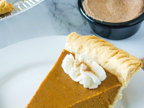 Make Ahead Pumpkin Pie let's you get a jump on Thanksgiving baking, freeing up time and oven space. Pie can be made it up to two days ahead or frozen and thawed just in time for the feast.