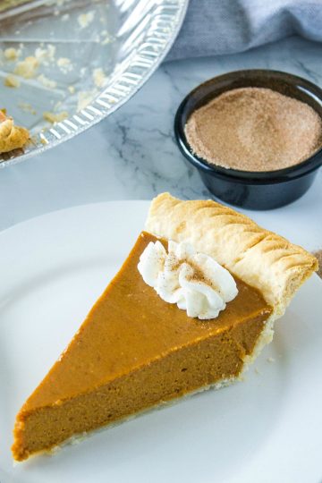 Make Ahead Pumpkin Pie let's you get a jump on Thanksgiving baking, freeing up time and oven space. Pie can be made it up to two days ahead or frozen and thawed just in time for the feast.
