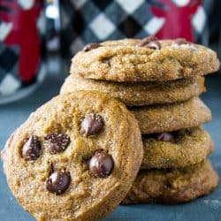 Chewy Molasses Chocolate Chip Cookies are amazingly soft, perfectly spiced and chock full of dark chocolate chips.