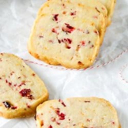 Make buttery, zesty Cranberry Citrus Shortbread Cookies with basic pantry ingredients. Boldly flavored slice & bake cookies for your festive dessert table!