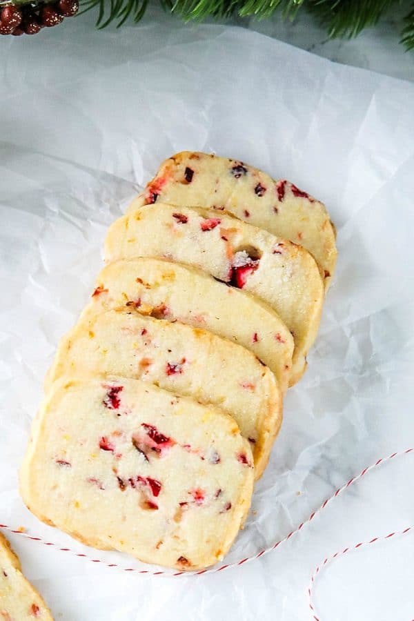 Make buttery, zesty Cranberry Citrus Shortbread Cookies with basic pantry ingredients. Boldly flavored slice & bake cookies for your festive dessert table!