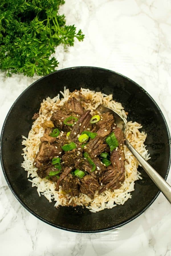 Freezer Meal Korean Barbecue Beef - flat out delicious blend of beef, garlic soy sauce, ginger and a pinch of heat.