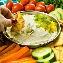 This fun and insanely addictive party pickle dip is made with cream cheese, dill pickles and seasoning and takes only minutes to make.