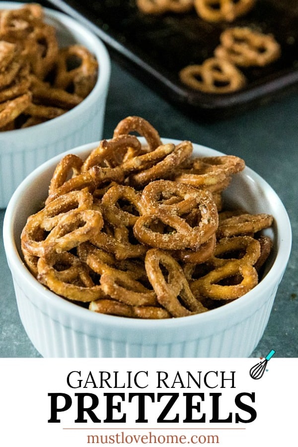 Easy Garlic Ranch Pretzels are irresistibly tasty and simple to make with a zesty blend of seasonings.#mustlovehomecooking #ranchpretzels
