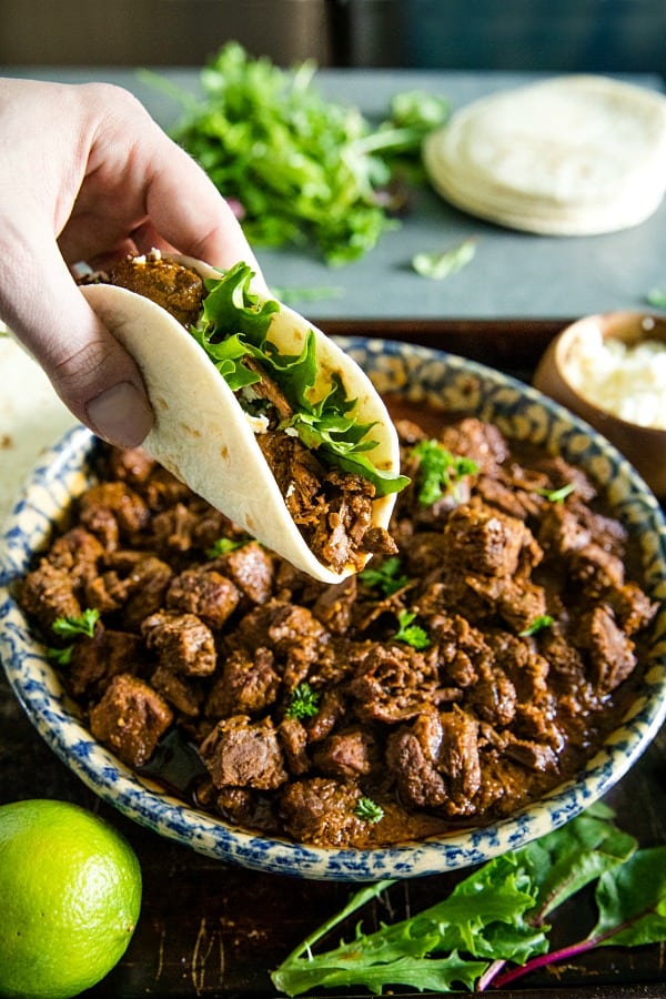 Mexican style beef has never been easier than this Instant Pot Beef Mexicana ....simple and fast right from the pressure cooker! #mustlovehomecooking