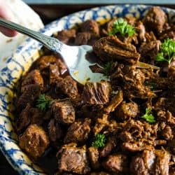 Mexican style beef has never been easier than this Instant Pot Beef Mexicana ....simple and fast right from the pressure cooker! #mustlovehomecooking