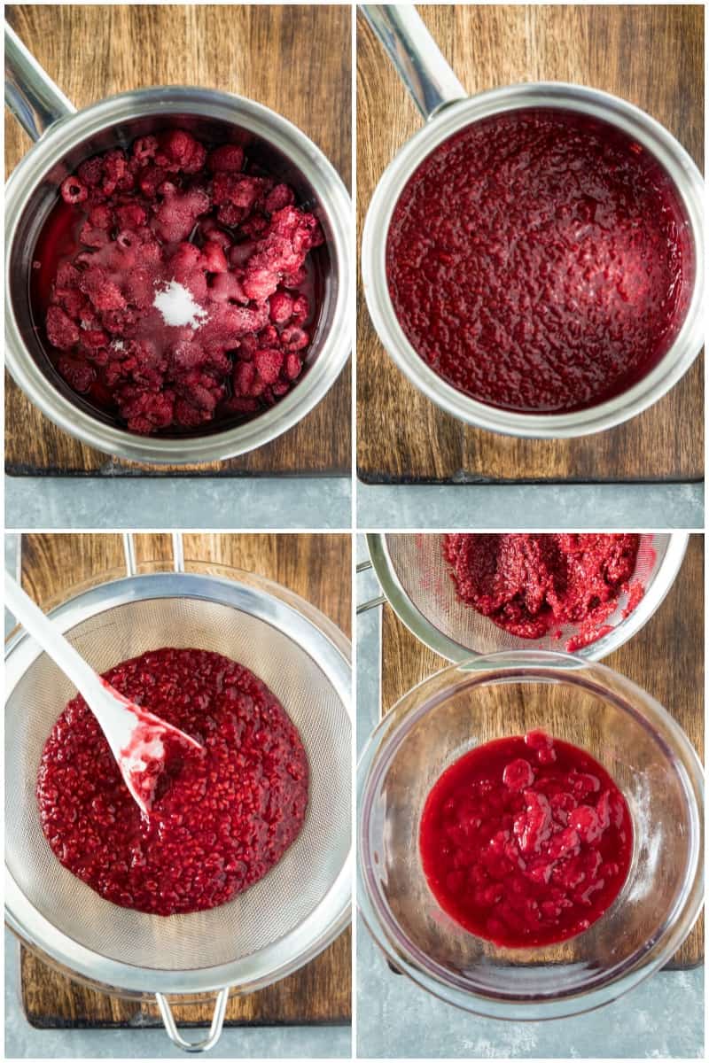 4 steps to making sweet raspberry puree