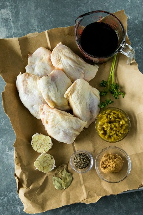 Recipe ingredients for easy chicken adobo #mustlovehomecooking