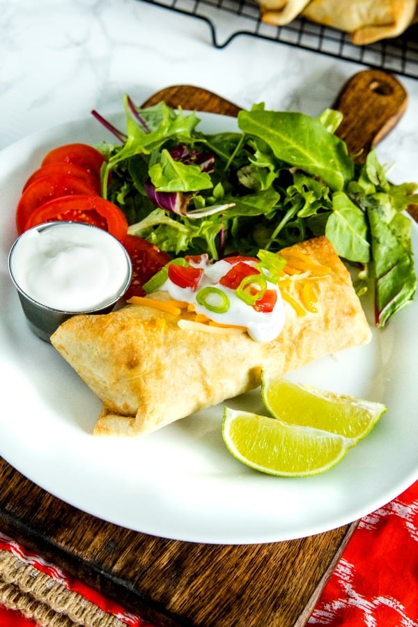 Oven-Fried Chicken Chimichangas Recipe