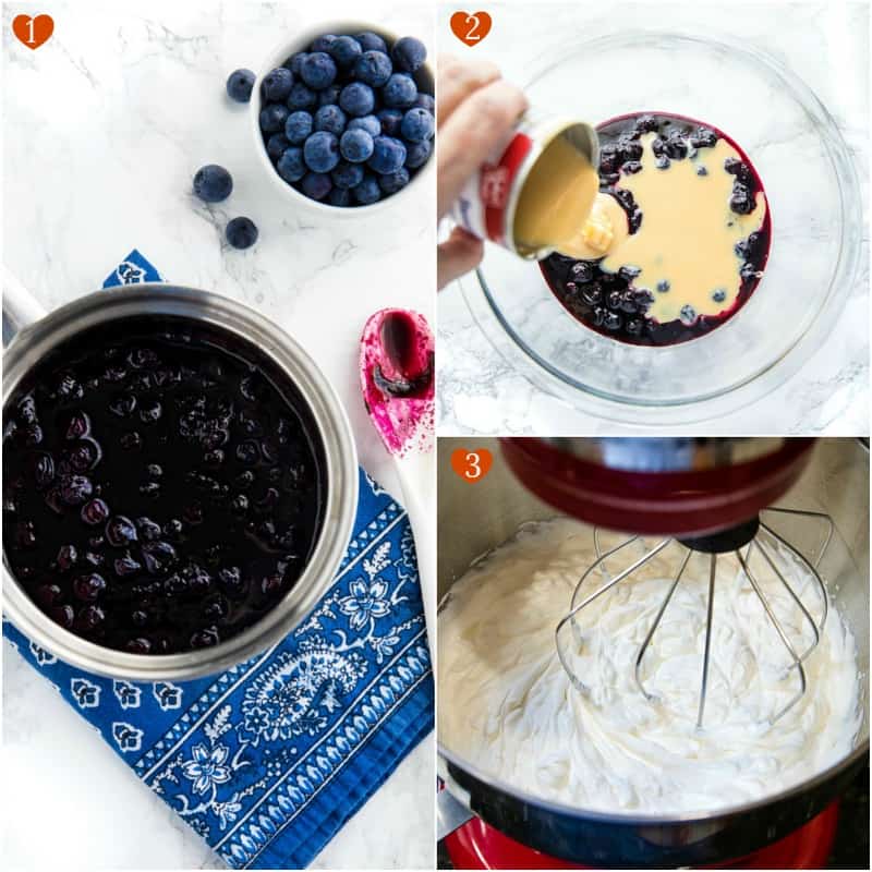 No Churn Cinnamon Blueberry Ice Cream, with fresh blueberries, cinnamon, sweetened condensed milk and cream is a must-have frozen treat that's super easy to make. The smooth flavor will rival any gourmet ice cream.