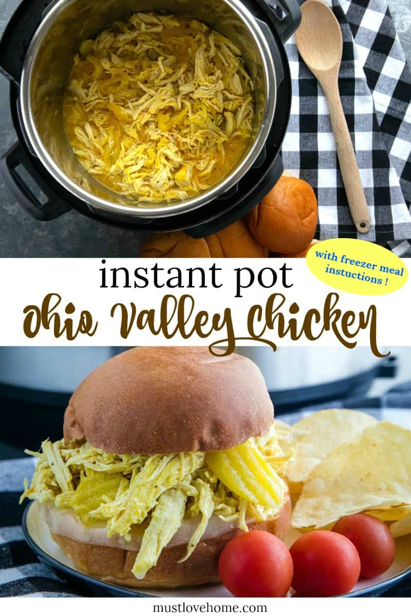 Tangy and flavorful shredded chicken, made with banana peppers and ranch seasoning, ready in minutes from your pressure cooker. #mustlovehomecooking