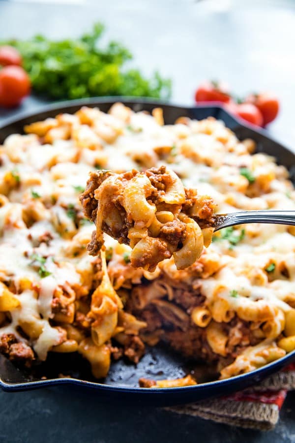 Best Ever Sloppy Joe Mac and Cheese has all the flavors of beefy sloppy joe wrapped in comforting cheesy pasta. It's two classics in one super easy skillet recipe!