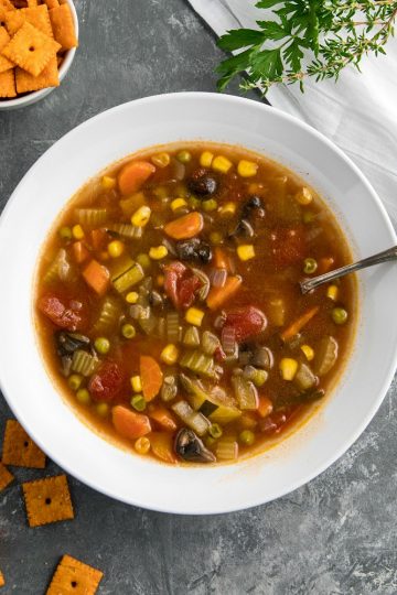 Comforting and hearty whole-meal soup, packed with healthy vegetables, broth and spices just like Gran used to make!