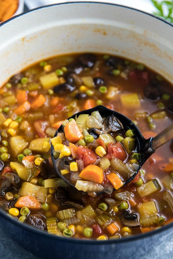 Comforting and hearty whole-meal soup, packed with healthy vegetables, broth and spices just like Gran used to make! #mustlovehomecooking