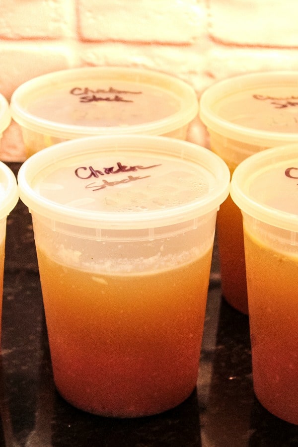 Grandma's Homemade Chicken Stock recipe is a rich, golden stock for making soups, pasta and rice come alive with savory flavor.