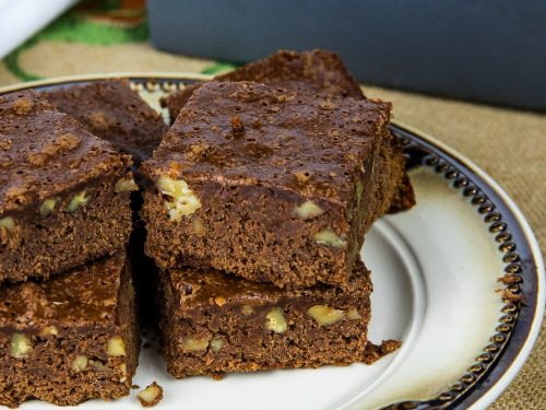 Rich and dense, these Easy Fudge Brownies made with unsweetened chocolate and walnuts are the perfect balance of chewy and cakelike brownies.