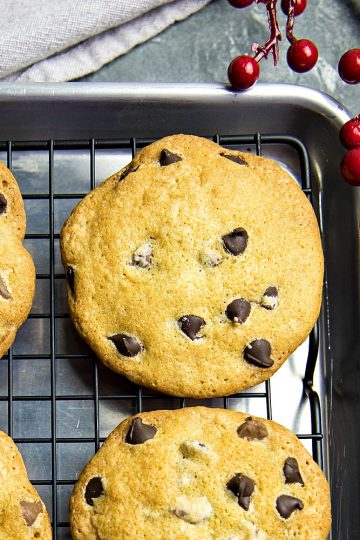 Chocolate Chip Cookies just like Grandma's - crispy and delicious made with simple wholesome ingredients and no chilling time!