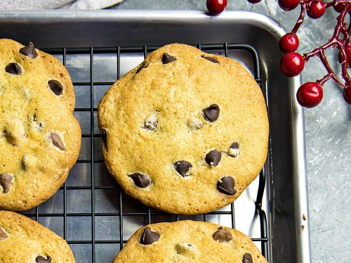 Chocolate Chip Cookies just like Grandma's - crispy and delicious made with simple wholesome ingredients and no chilling time!