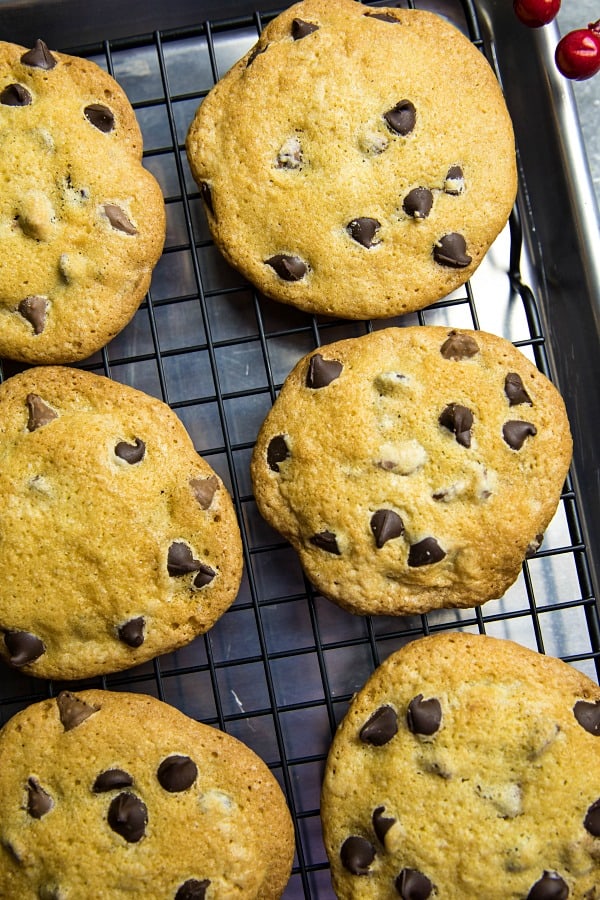 Chocolate Chip Cookies just like Grandma's - crispy and delicious made with simple wholesome ingredients and no chilling time!