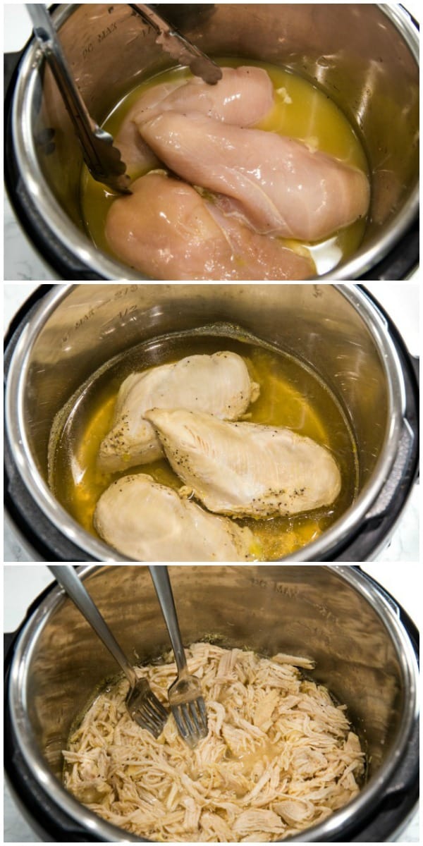 Steps to make instant pot shredded chicken